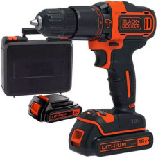 Аккумуляторная дрель-шуруповёрт Black&Decker BDCHD18KB