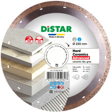 Алмазный диск Distar Hard Ceramics Advanced 1A1R 230x25.4 мм.