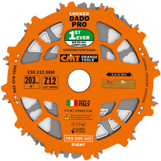 Пиляльний диск CMT Locked Dado PRO Set 203x30x12 мм. (230.312.08M)