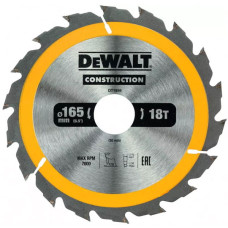 Пиляльний диск DeWALT Construction DT1936 165x30x18 мм.