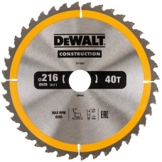 Пильный диск DeWALT Construction DT1953 216x30x40 мм.