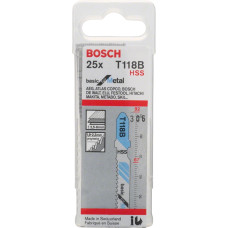 Пилочка для лобзика Bosch Basic for Metal T118B (25 шт.)