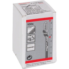 Пилочка для лобзика Bosch Basic for Wood T119BO (100 шт.)