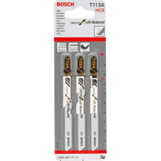 Пилочка для лобзика Bosch Special for Soft Material T113A (3 шт.)